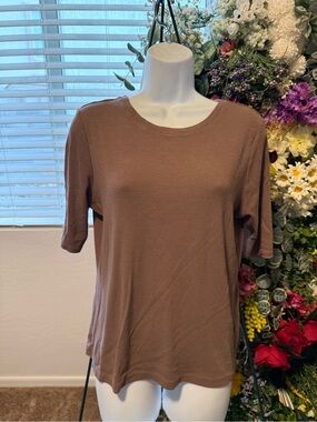 Rachel Zoe Classic Women's Short Sleeve Top - Brown